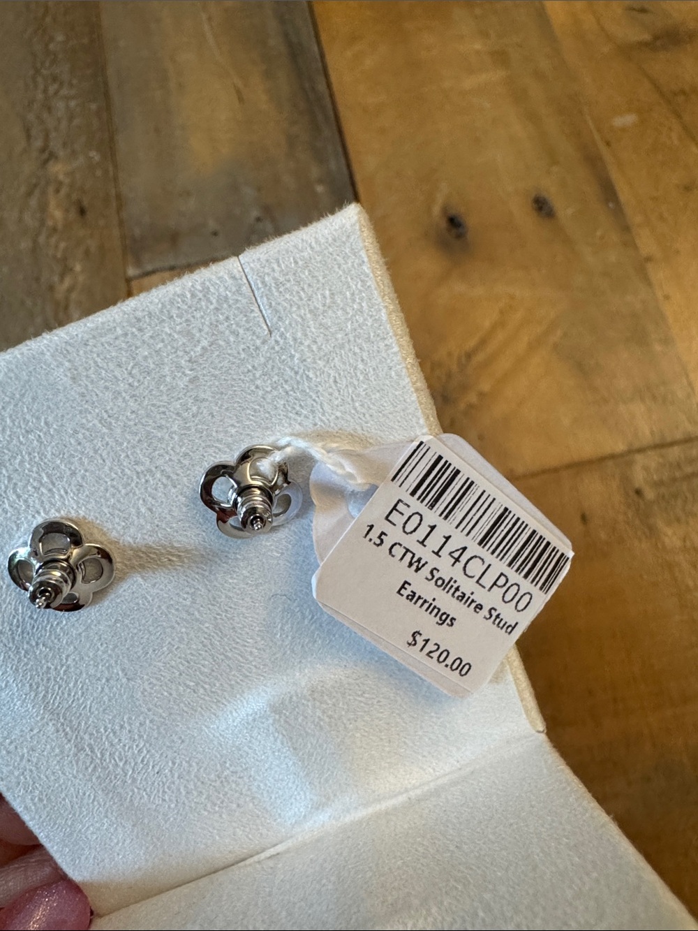 Lafonn White Square simulated diamond 1.5 carat ctw stud Earrings silver NWT - Picture 2 of 5